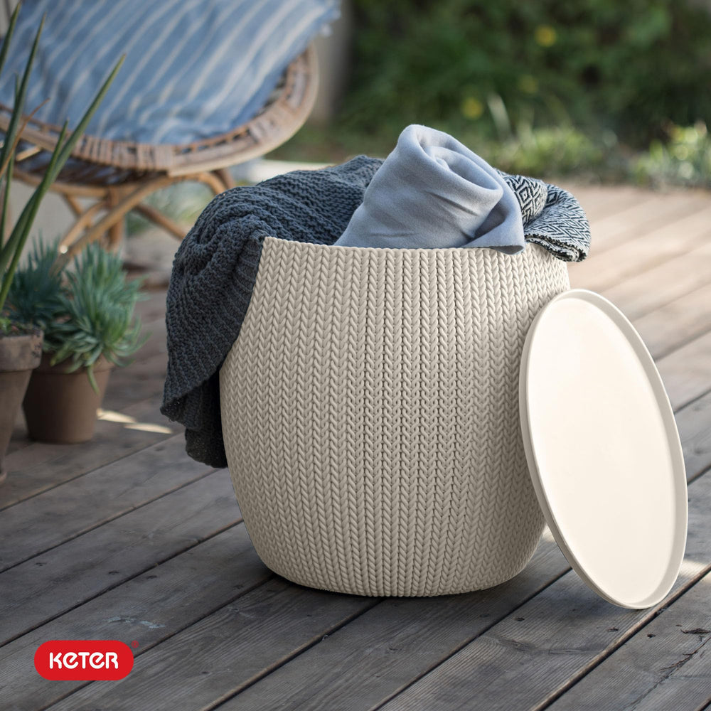 Urban Knit Pouf Ottoman (Set of 2) - From Where - 