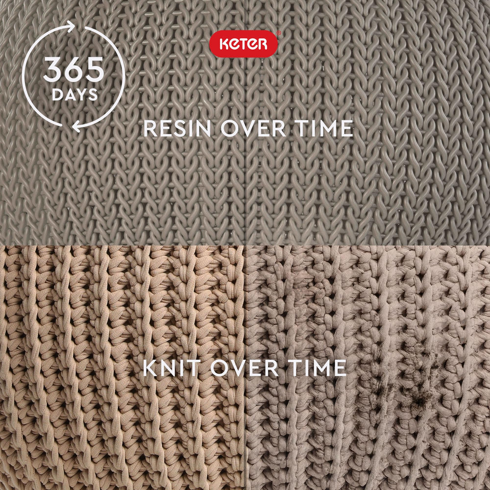 Urban Knit Pouf Ottoman (Set of 2) - From Where - 