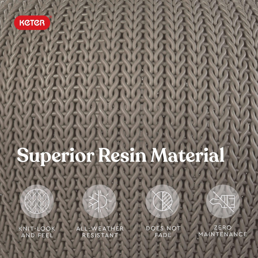 Urban Knit Pouf Ottoman (Set of 2) - From Where - 