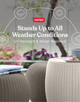 Urban Knit Pouf Ottoman (Set of 2) - From Where - 