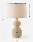 Urska Fired Clay Table Lamp - From Where - 