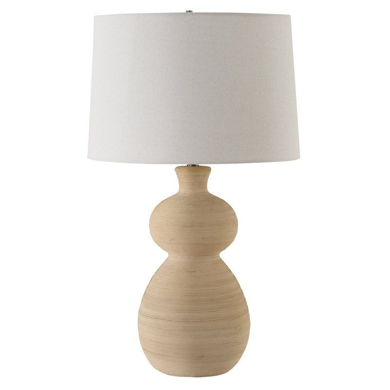 Urska Fired Clay Table Lamp - From Where - 
