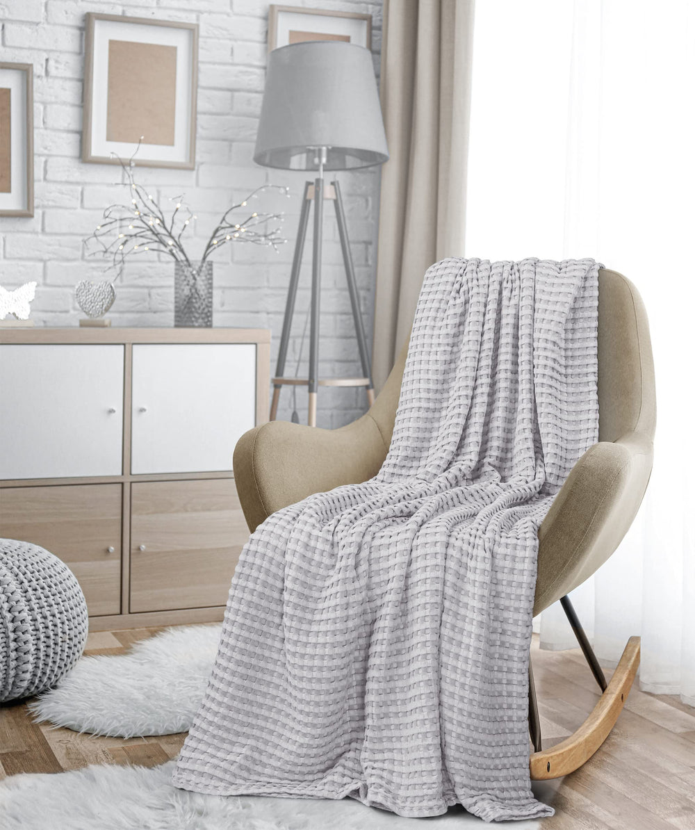 Utopia Bedding Waffle Blanket - From Where - 