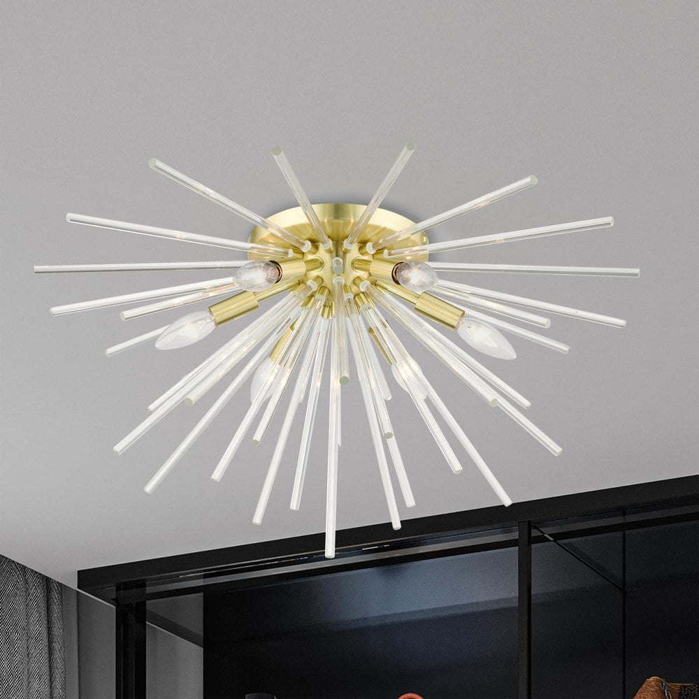 Utopia Satin Brass Ceiling Mount - From Where - 