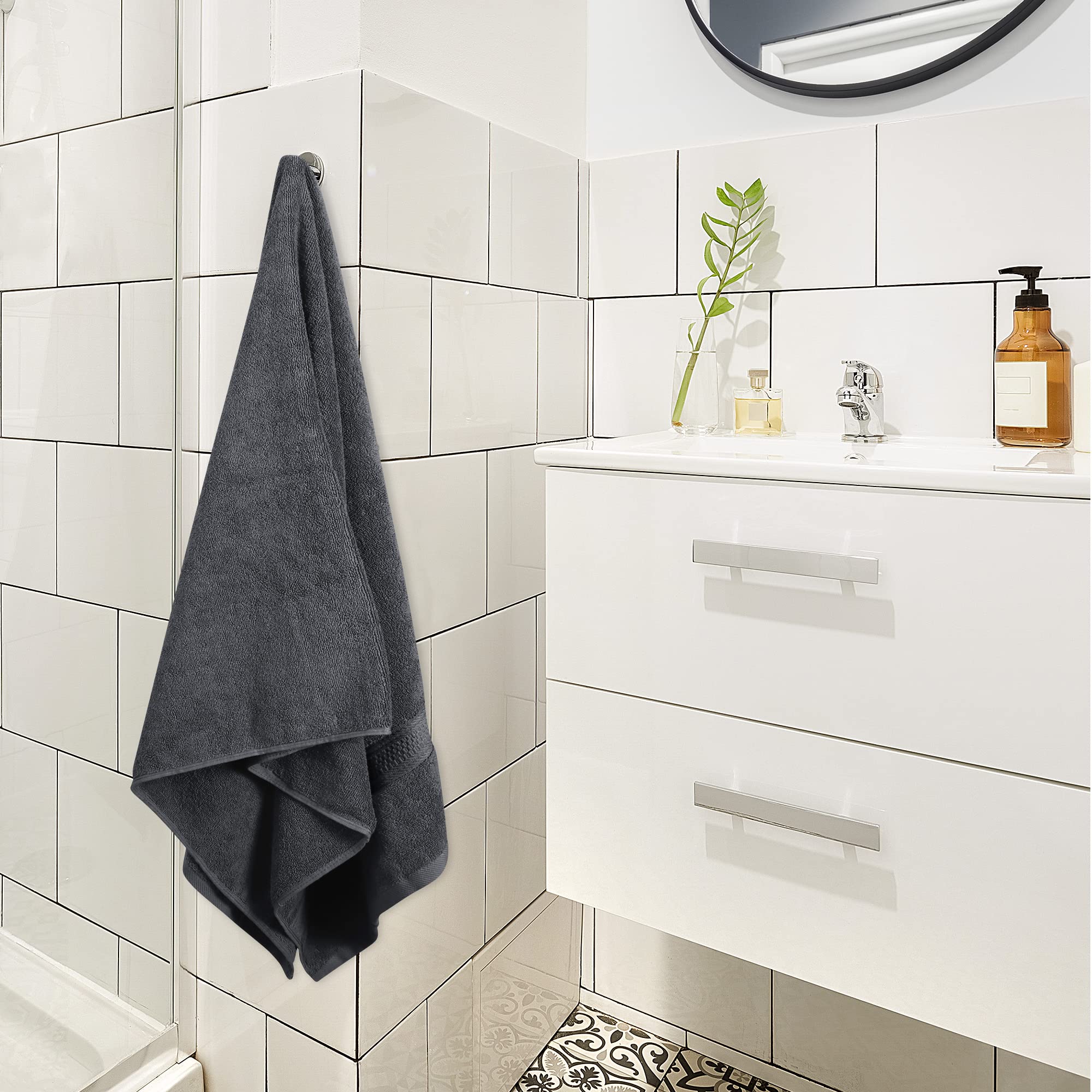 Utopia Towels 4 Pack Premium Bath Towels Set, 27 by 54 Inches, 100% Ring Spun Cotton 600GSM, Lightweight and Highly Absorbent Quick Drying Towels, Perfect for Daily Use, Grey - From Where - 