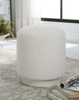 Uttermost Avila White Ottoman - From Where Finds - 