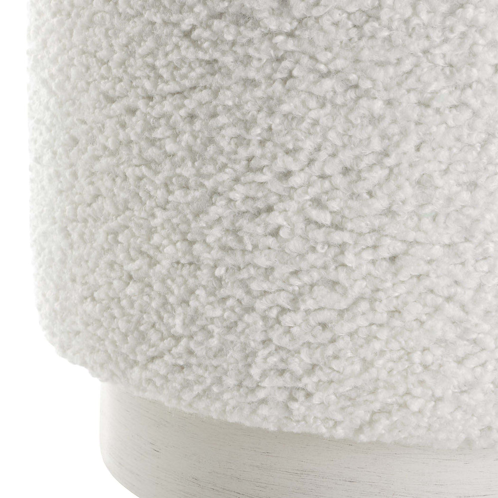 Uttermost Avila White Ottoman - From Where Finds - 