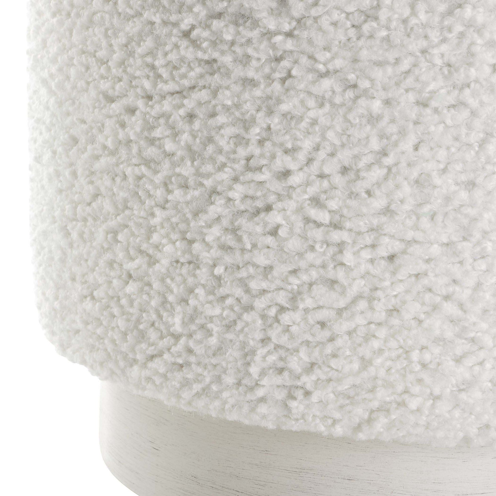 Uttermost Avila White Ottoman - From Where Finds - 