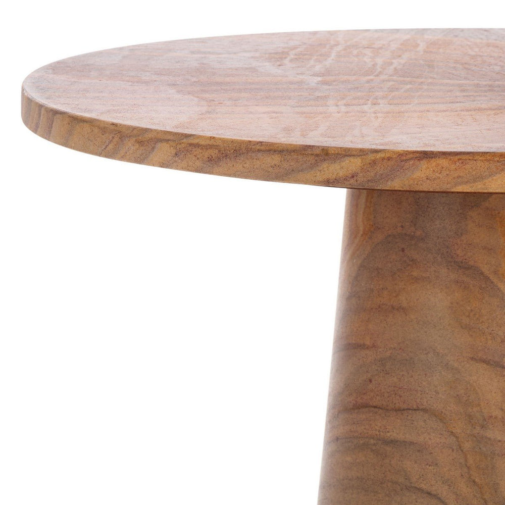 Valentia Tall Round Marble Accent Table - From Where Finds - 