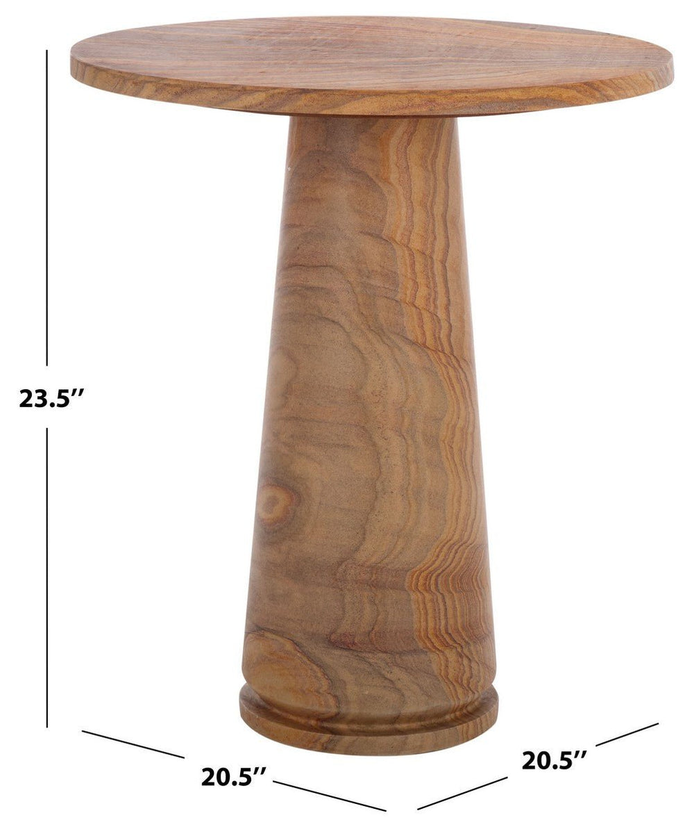 Valentia Tall Round Marble Accent Table - From Where Finds - 
