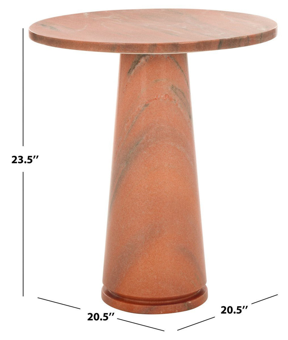 Valentia Tall Round Marble Accent Table - From Where Finds - 