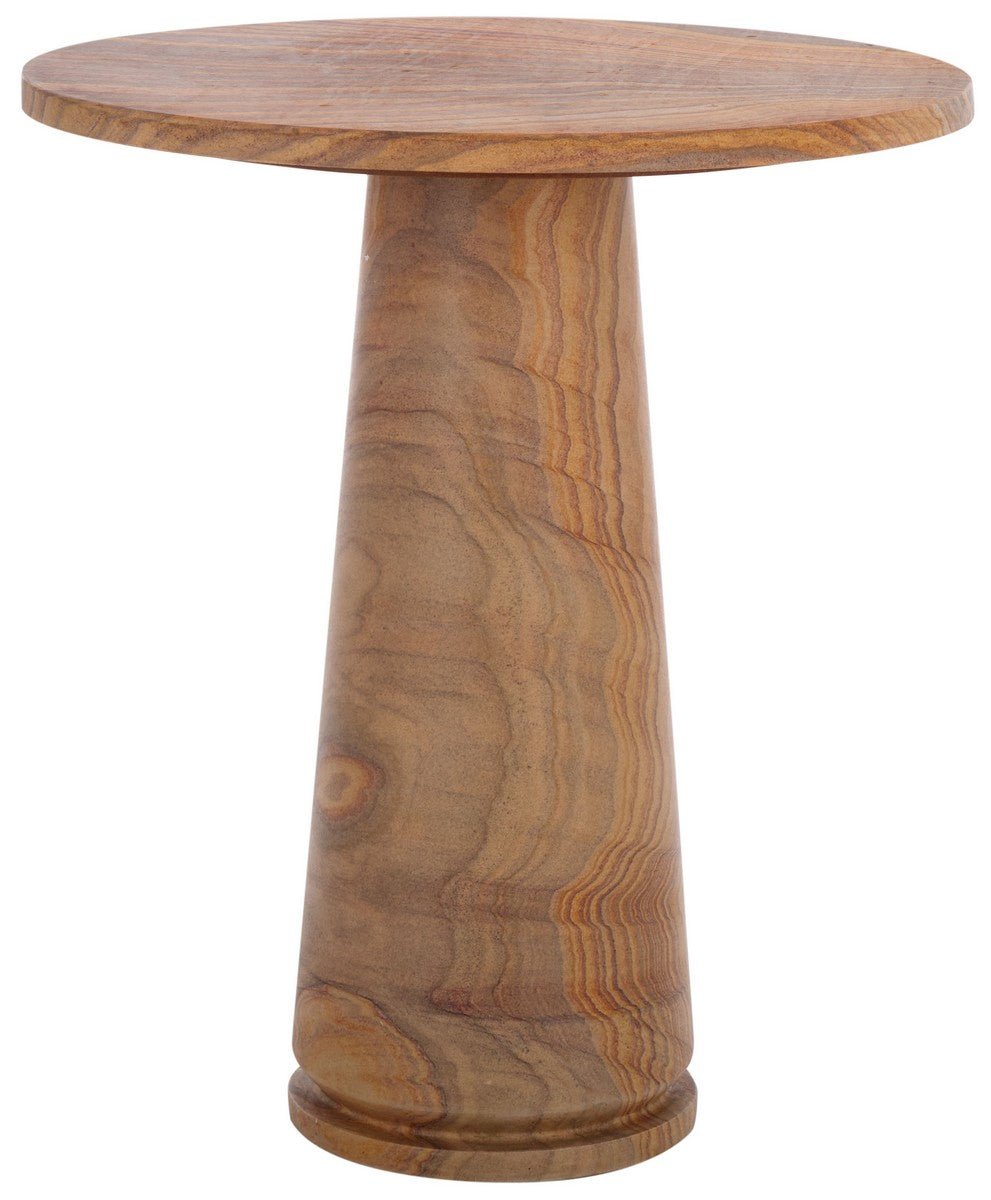Valentia Tall Round Marble Accent Table - From Where Finds - 