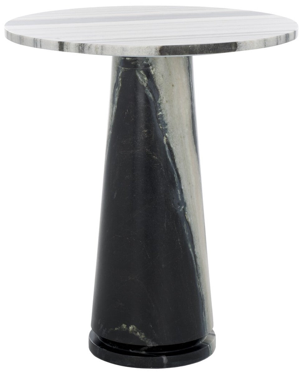 Valentia Tall Round Marble Accent Table - From Where Finds -