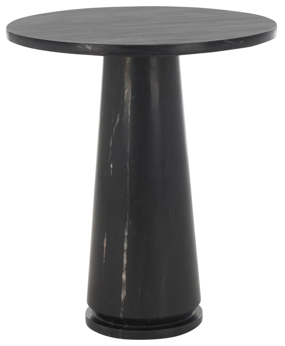 Valentia Tall Round Marble Accent Table - From Where Finds -