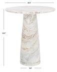 Valentia Tall Round Marble Accent Table - From Where Finds - 