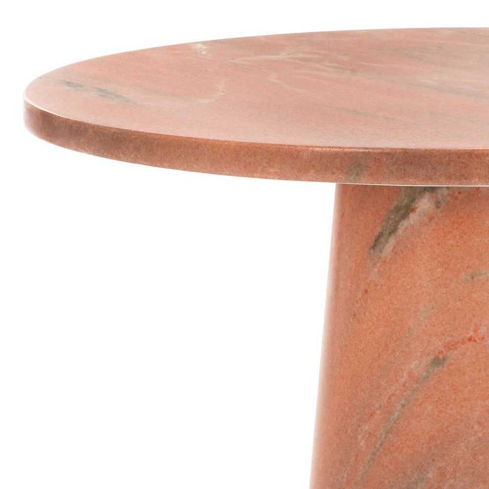 Valentia Tall Round Marble Accent Table - From Where Finds - 