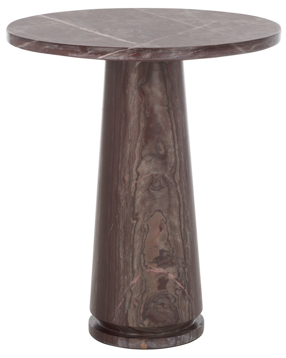 Valentia Tall Round Marble Accent Table - From Where Finds -