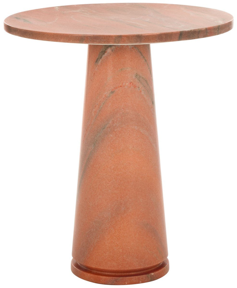 Valentia Tall Round Marble Accent Table - From Where Finds - 