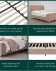 Valentina Upholstered Platform Bed - From Where - 