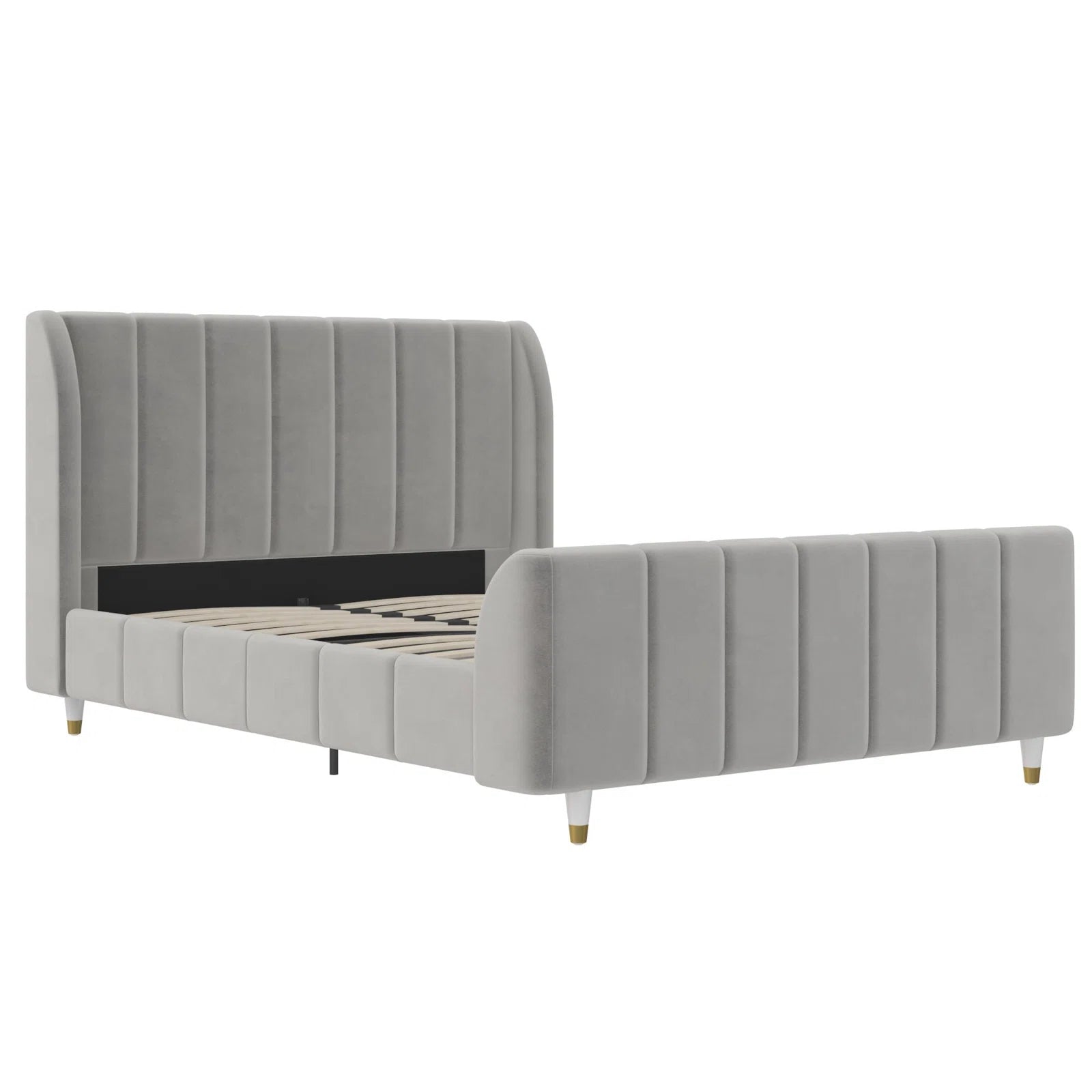 Valentina Upholstered Platform Bed - From Where - 