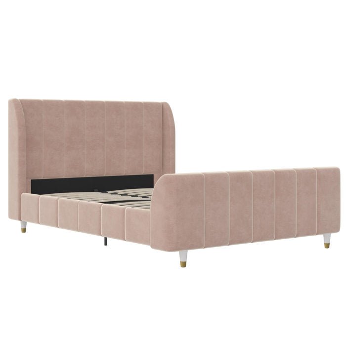 Valentina Upholstered Platform Bed - From Where - 