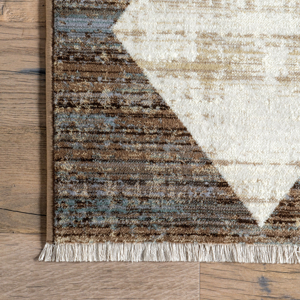 Vanni Checkered Fringed Rug - From Where Finds -