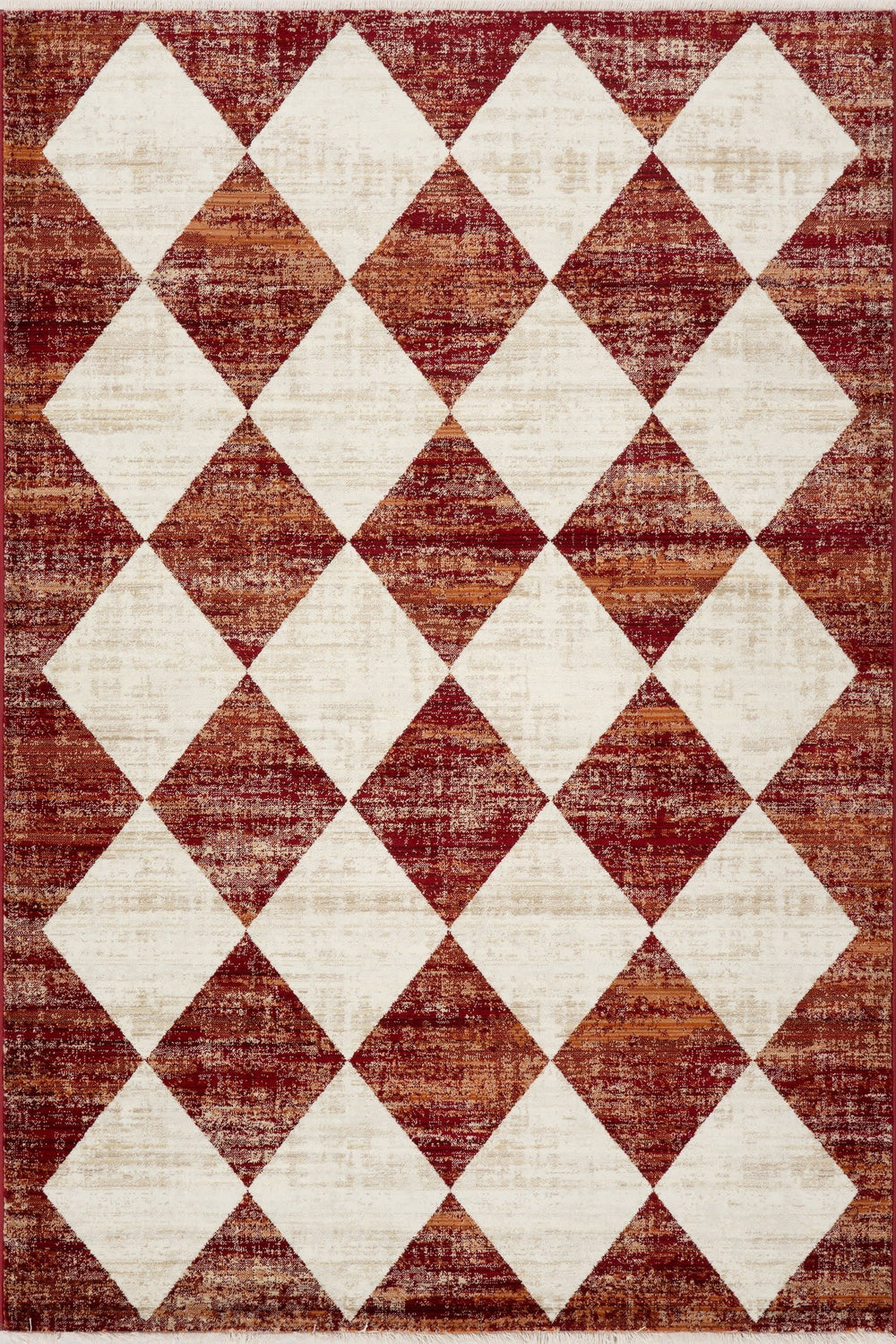 Vanni Checkered Fringed Rug - From Where Finds -