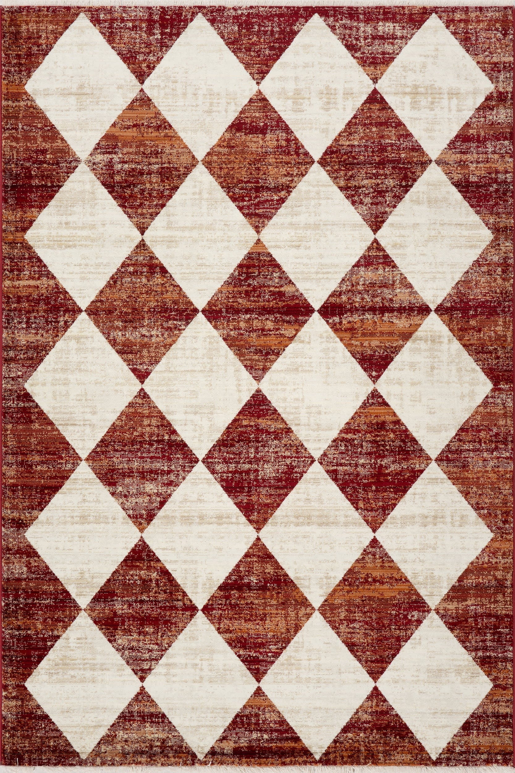 Vanni Checkered Fringed Rug - From Where Finds -