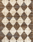 Vanni Checkered Fringed Rug - From Where Finds -