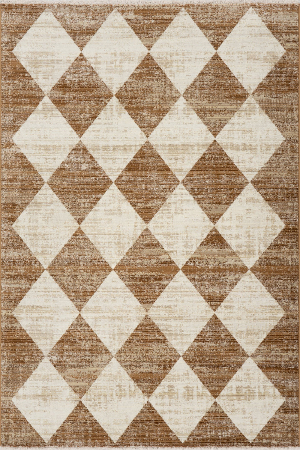Vanni Checkered Fringed Rug - From Where Finds -