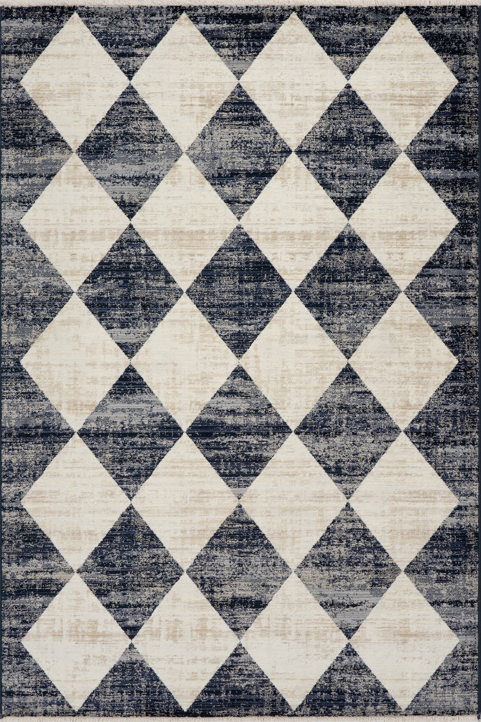 Vanni Checkered Fringed Rug - From Where Finds -