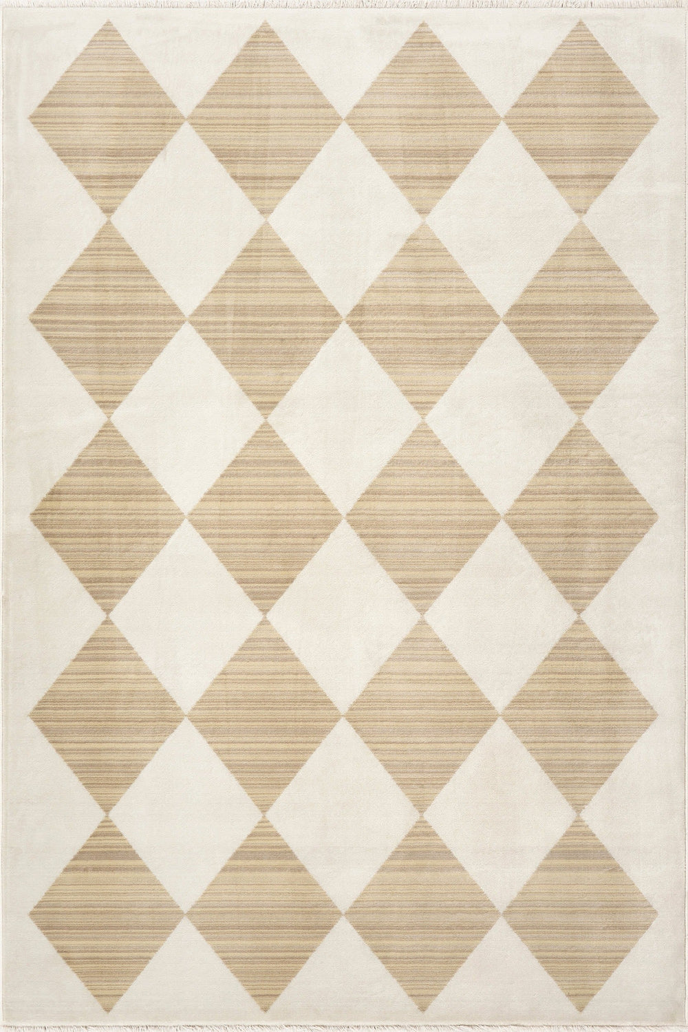 Vanni Checkered Fringed Rug - From Where Finds -