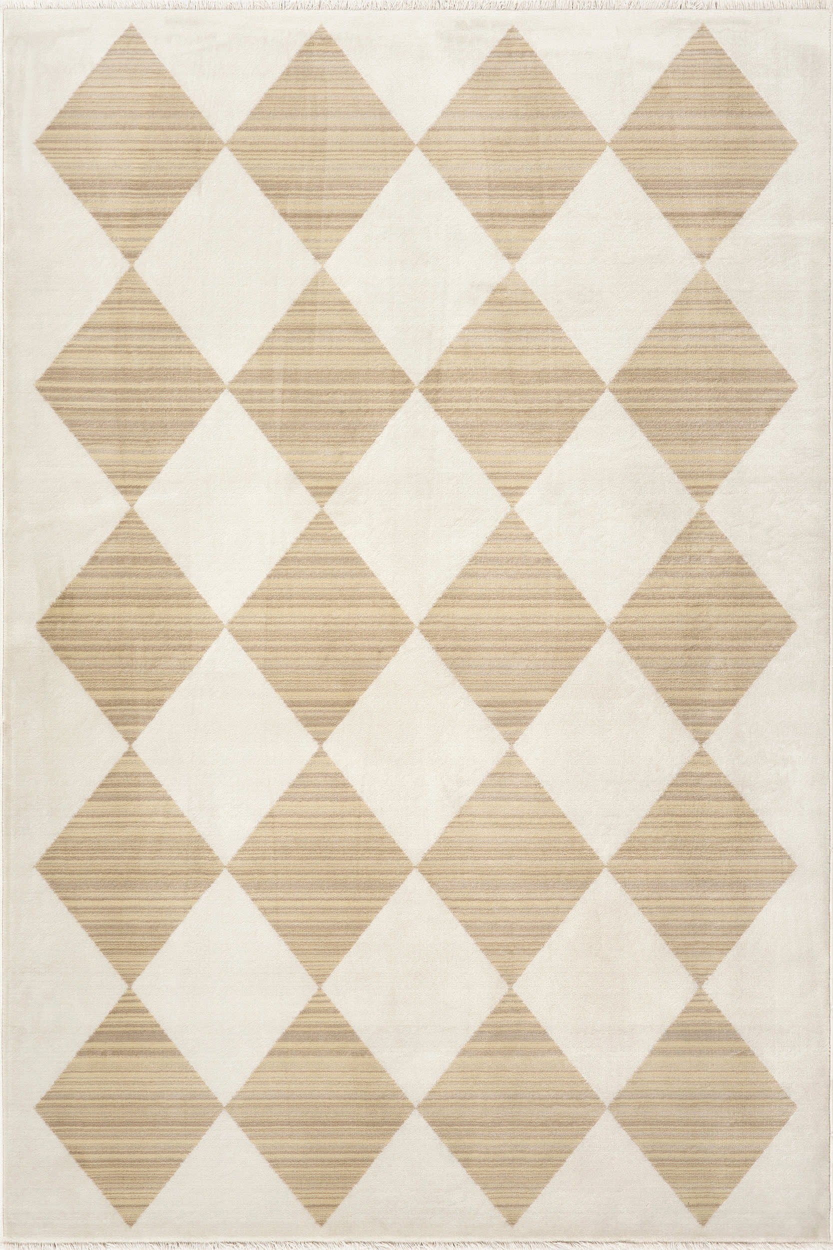 Vanni Checkered Fringed Rug - From Where Finds -