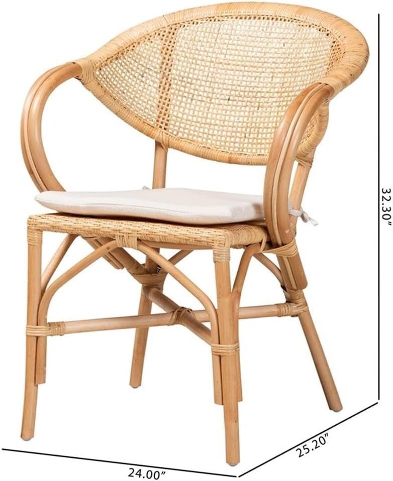 Varick Rattan Dining Chair - From Where - 