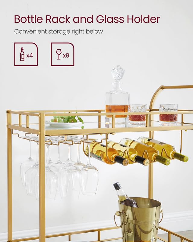 VASAGLE Gold Bar Serving Cart - From Where - 