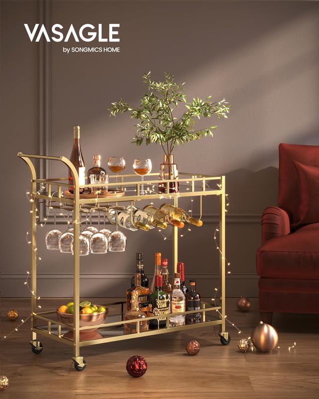VASAGLE Gold Bar Serving Cart - From Where - 