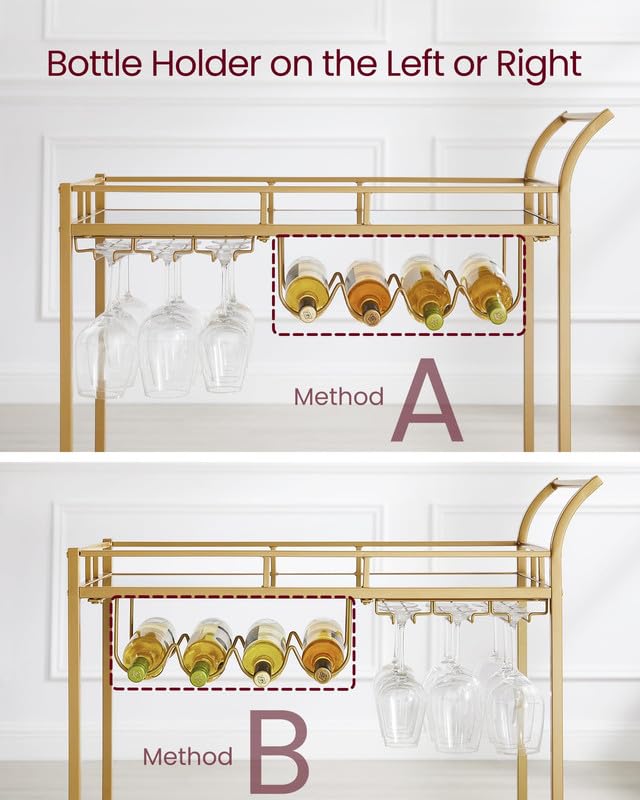 VASAGLE Gold Bar Serving Cart - From Where - 