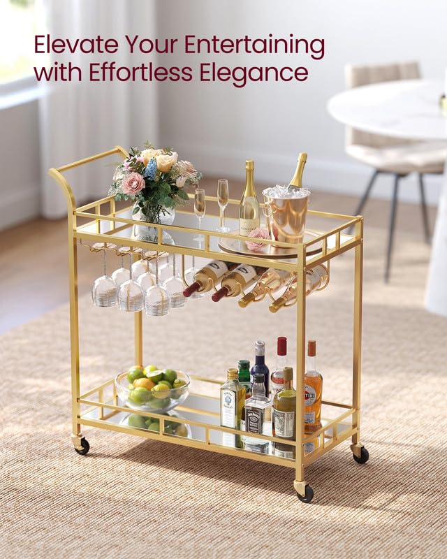 VASAGLE Gold Bar Serving Cart - From Where - 