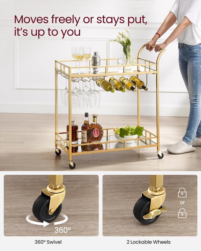 VASAGLE Gold Bar Serving Cart - From Where - 