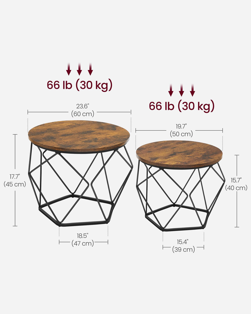 Vasagle Small Coffee Table (Set of 2) - From Where - 