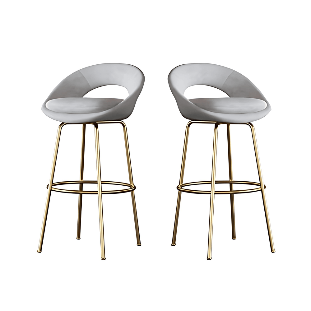 Velvet Bar Stools Set of 2 - From Where - 