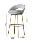Velvet Bar Stools Set of 2 - From Where - 