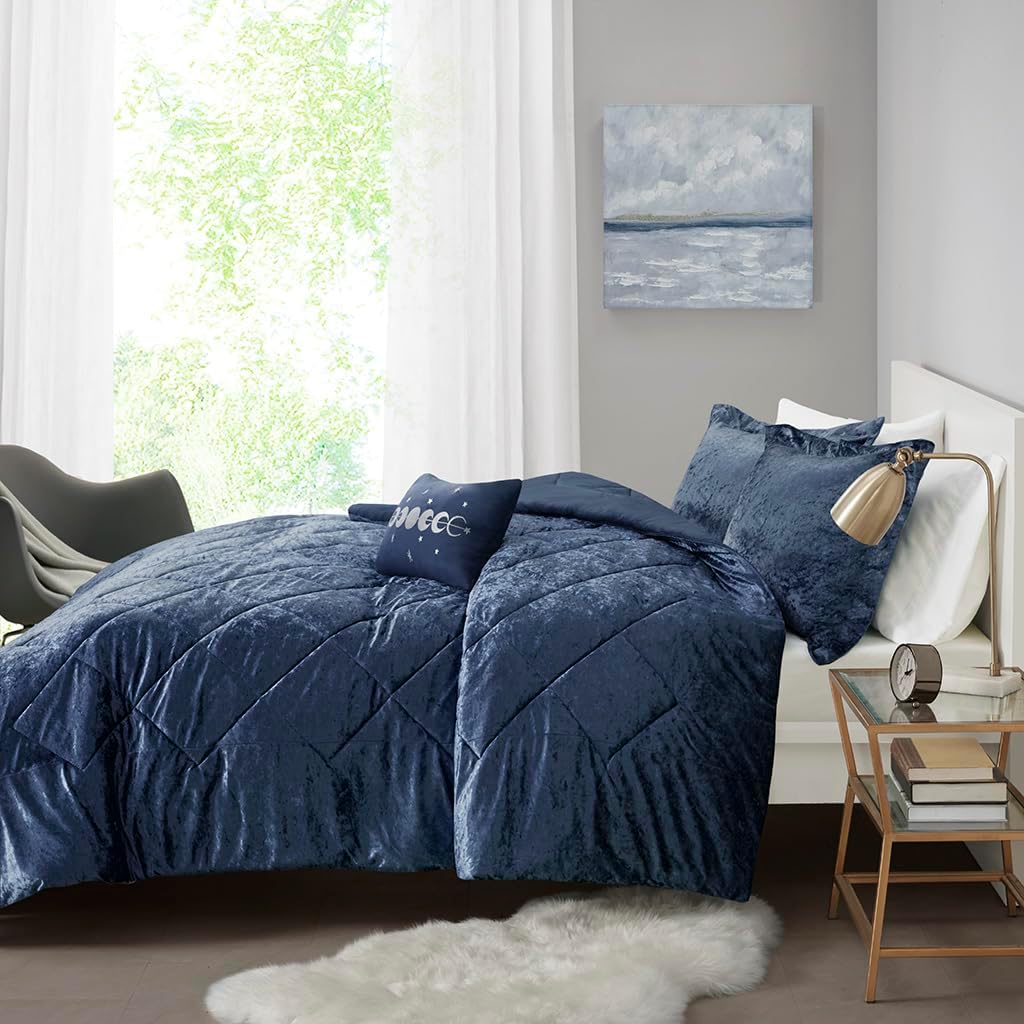 Velvet Comforter Set with Throw Pillow - From Where - 
