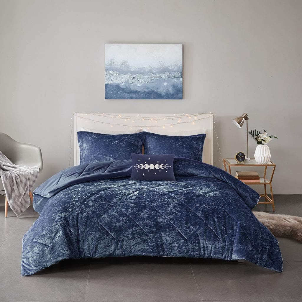 Velvet Comforter Set with Throw Pillow - From Where - 