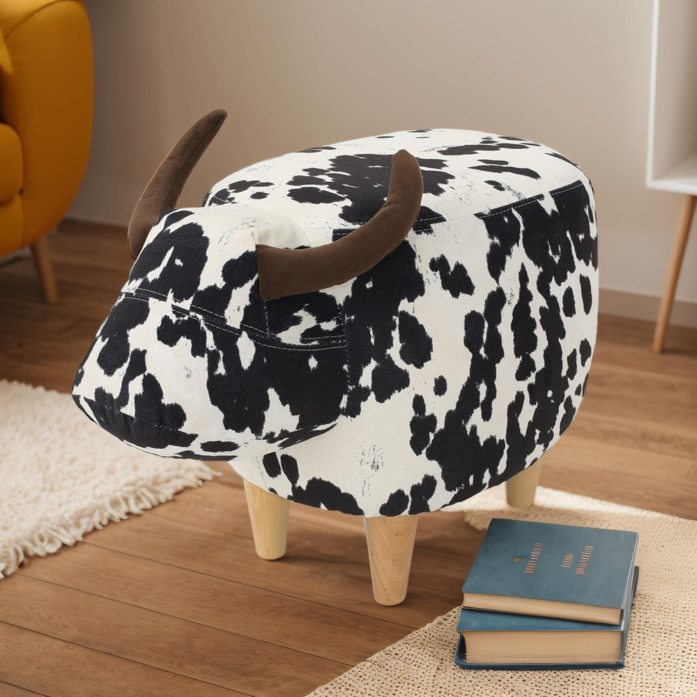 Velvet Cow - Shaped Ottoman - From Where - 