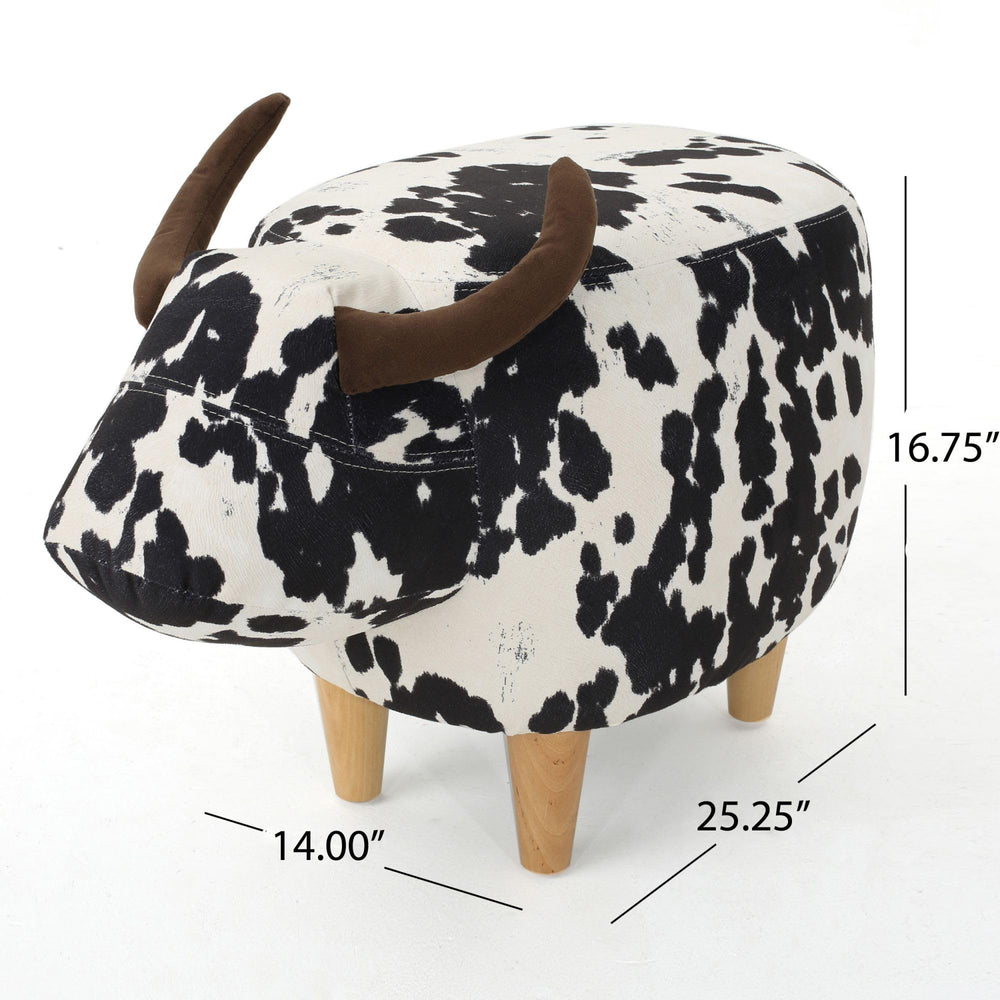 Velvet Cow - Shaped Ottoman - From Where - 