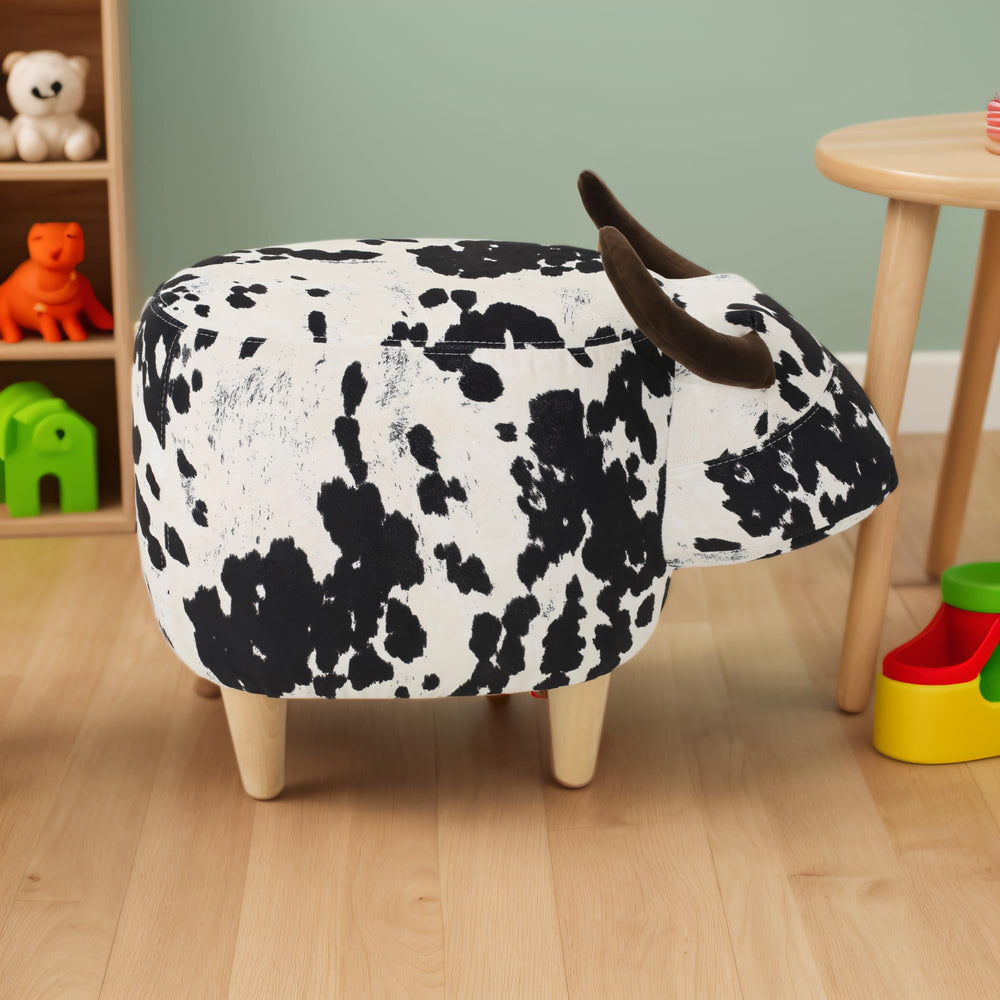 Velvet Cow - Shaped Ottoman - From Where - 