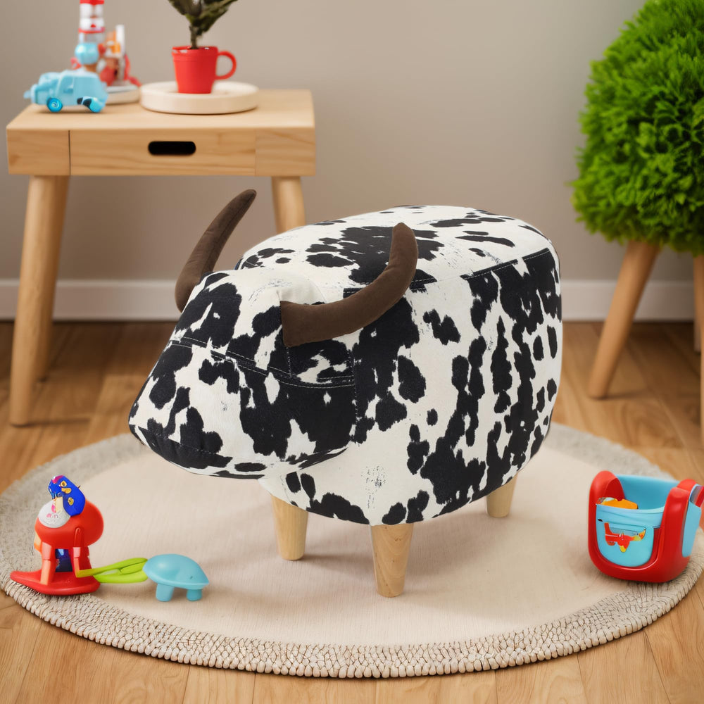 Velvet Cow - Shaped Ottoman - From Where - 
