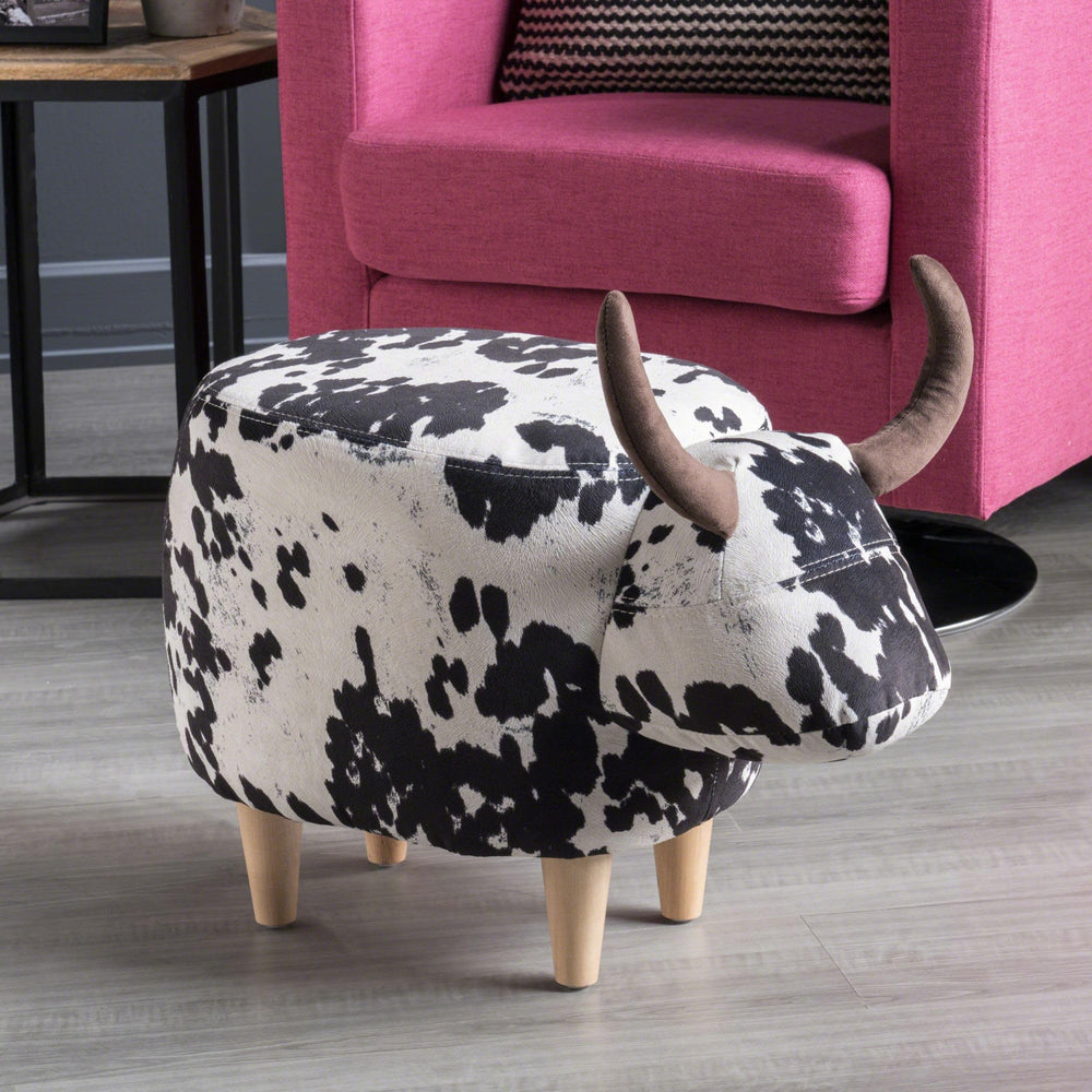 Velvet Cow - Shaped Ottoman - From Where - 