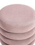 Velvet Ottoman with Gold Finish - From Where - 